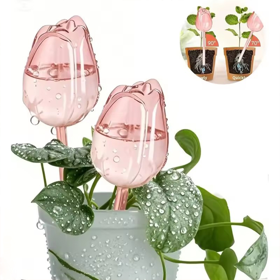 Self Watering Planter - Transparenter, dicker PET-Tulpenförmiger Selbstbewässerungsspieß mit langsamer