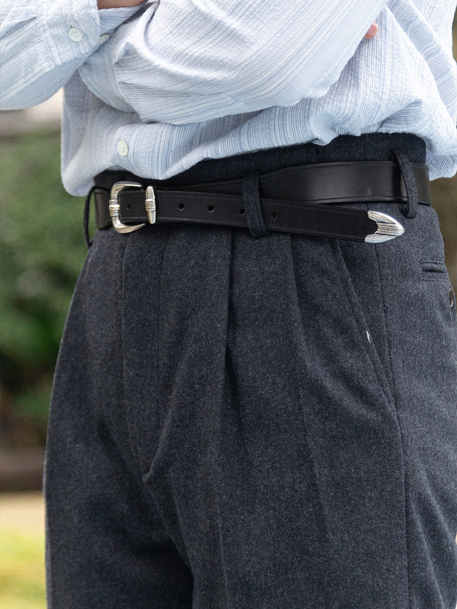 Smart Pot - POT&CRAFTSMAN Frühjahrskollektion – Flanell-Herren-Faltenhose mit weitem